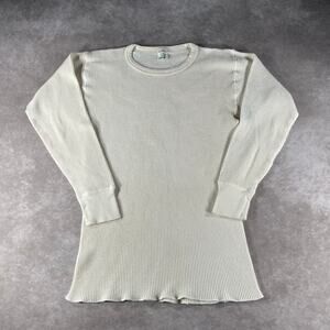 80’s 90s Morgan All Natural Cream Thermal Long Sleeve Medium